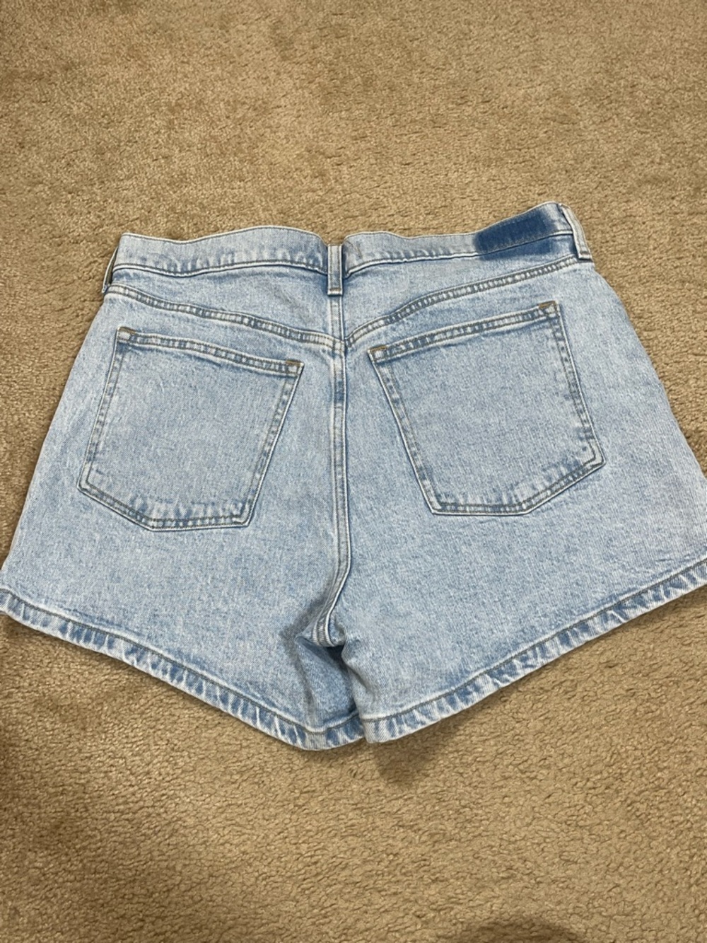 Abercrombie & Fitch 4’ Mom High Rise Light Blue Denim Jean Shorts - Picture 10 of 12